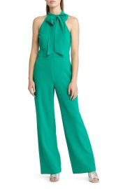 Vince Camuto Bow Neck Stretch Crepe Jumpsuit Nordstrom at Nordstrom